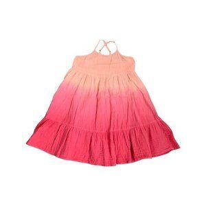 Girls Cat & Jack Gradient Pink Sleeveless Tiered Dress With Halter Neck M (7/8)